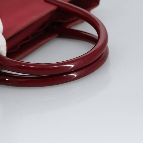 PRADA Hand Bag Nylon Red Silver - Picture 7 of 12